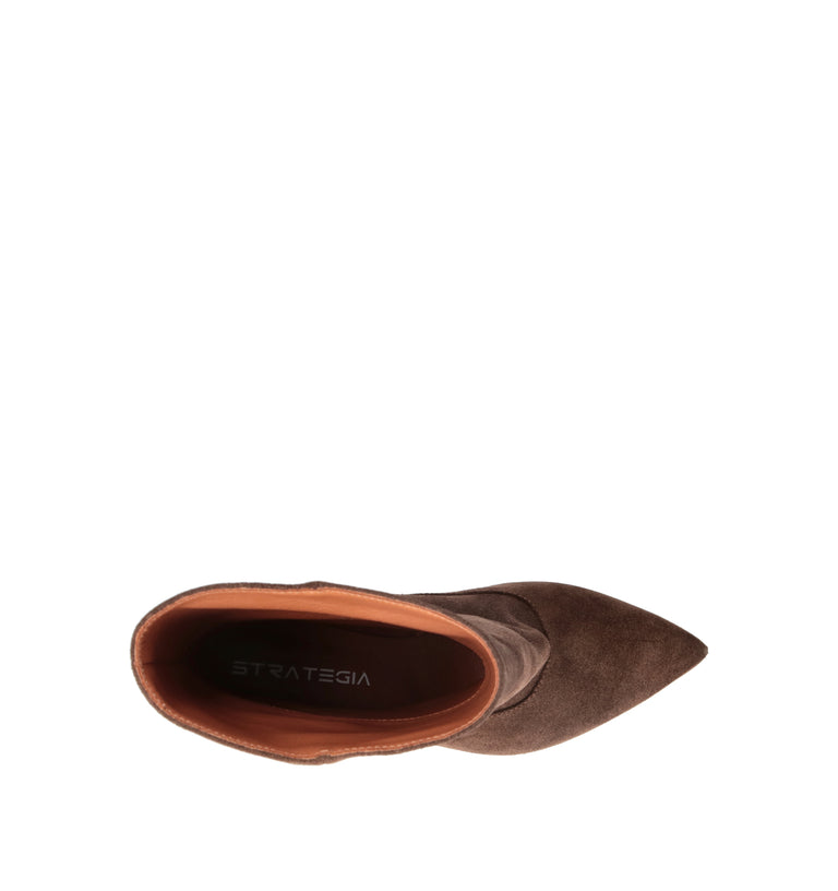 STRATEGIA Tronchetto donna marrone in suede
