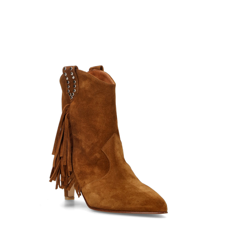 STRATEGIA Tronchetto donna cognac in suede