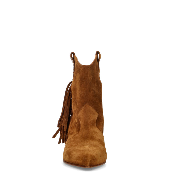 STRATEGIA Tronchetto donna cognac in suede