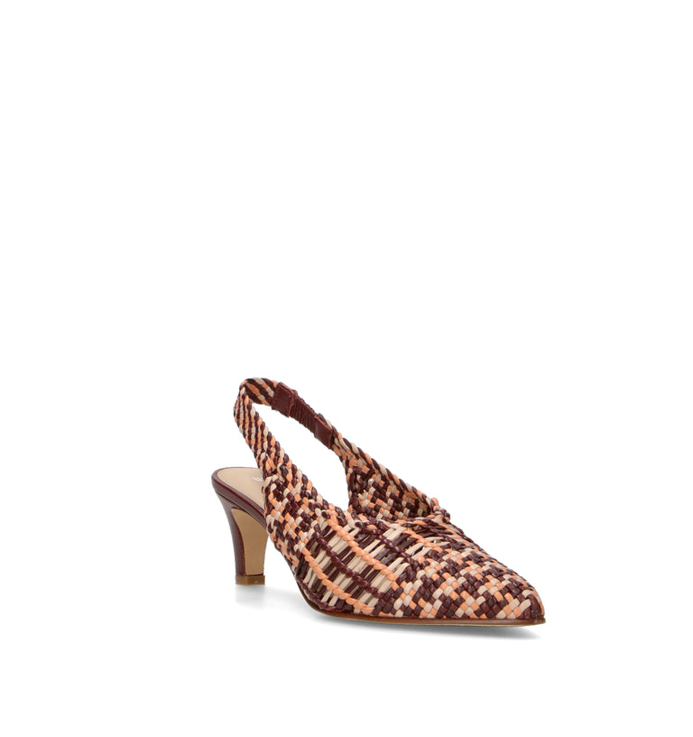 STRATEGIA Slingback donna multicolor in pelle