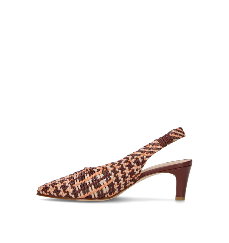 STRATEGIA Slingback donna multicolor in pelle