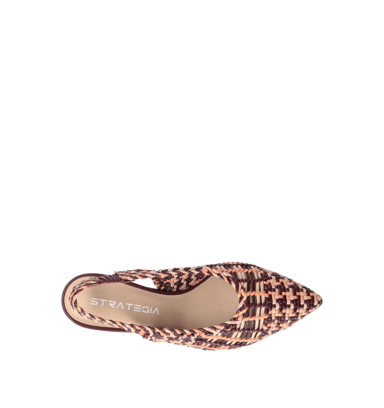 STRATEGIA Slingback donna multicolor in pelle