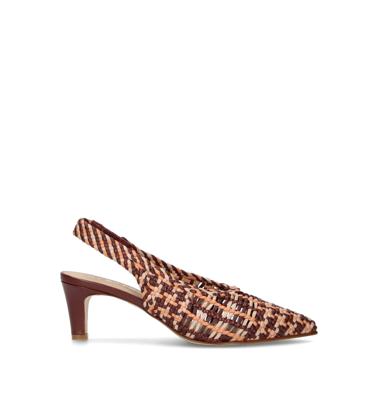 STRATEGIA Slingback donna multicolor in pelle