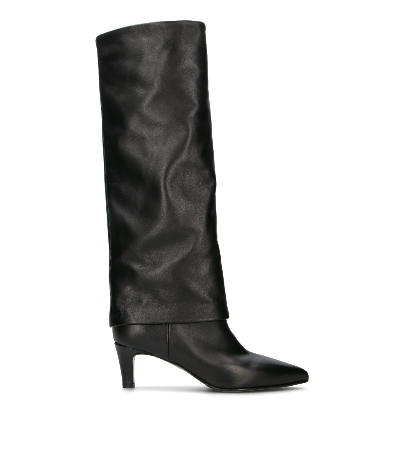 STRATEGIA Stivale donna nero in pelle