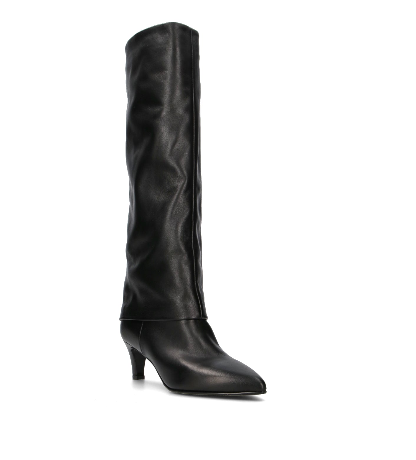 STRATEGIA Stivale donna nero in pelle