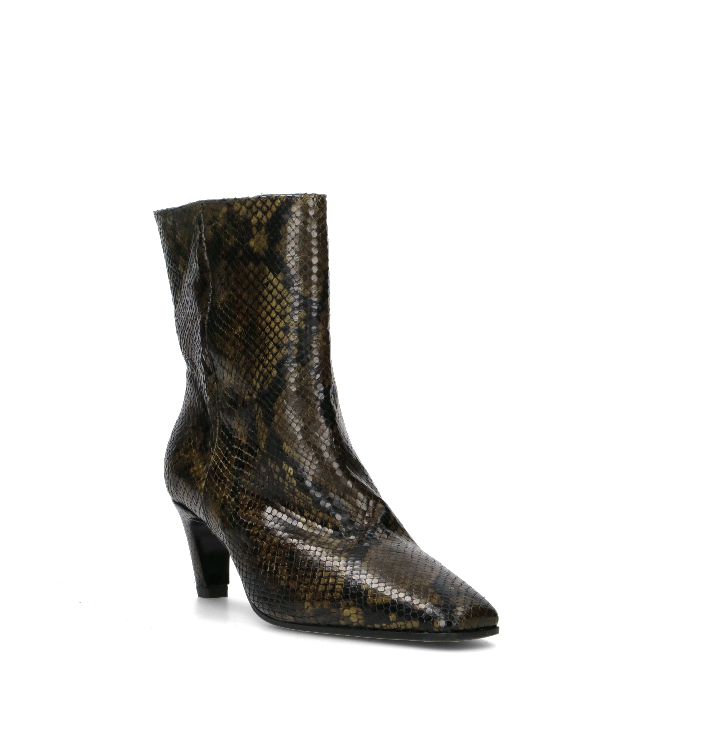 STRATEGIA Tronchetto donna militare in pelle