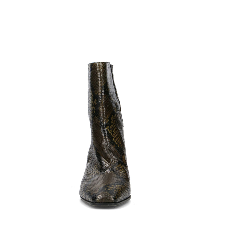 STRATEGIA Tronchetto donna militare in pelle