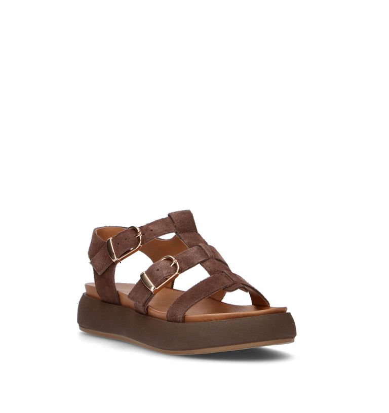 INUOVO Sandalo donna marrone in suede