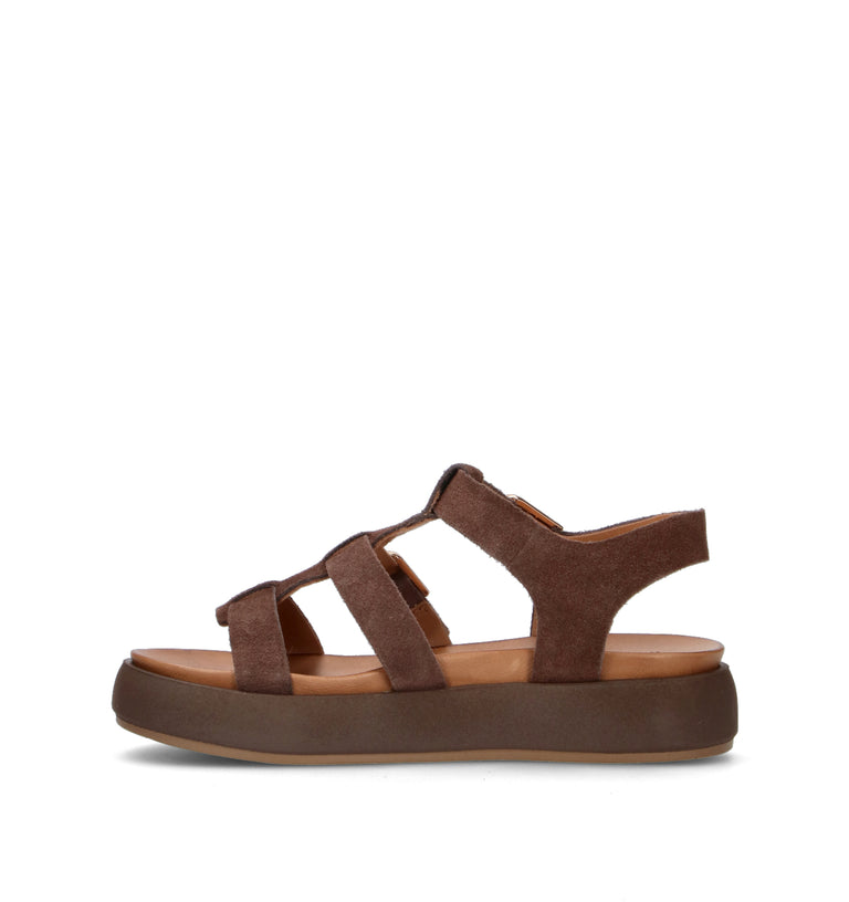 INUOVO Sandalo donna marrone in suede