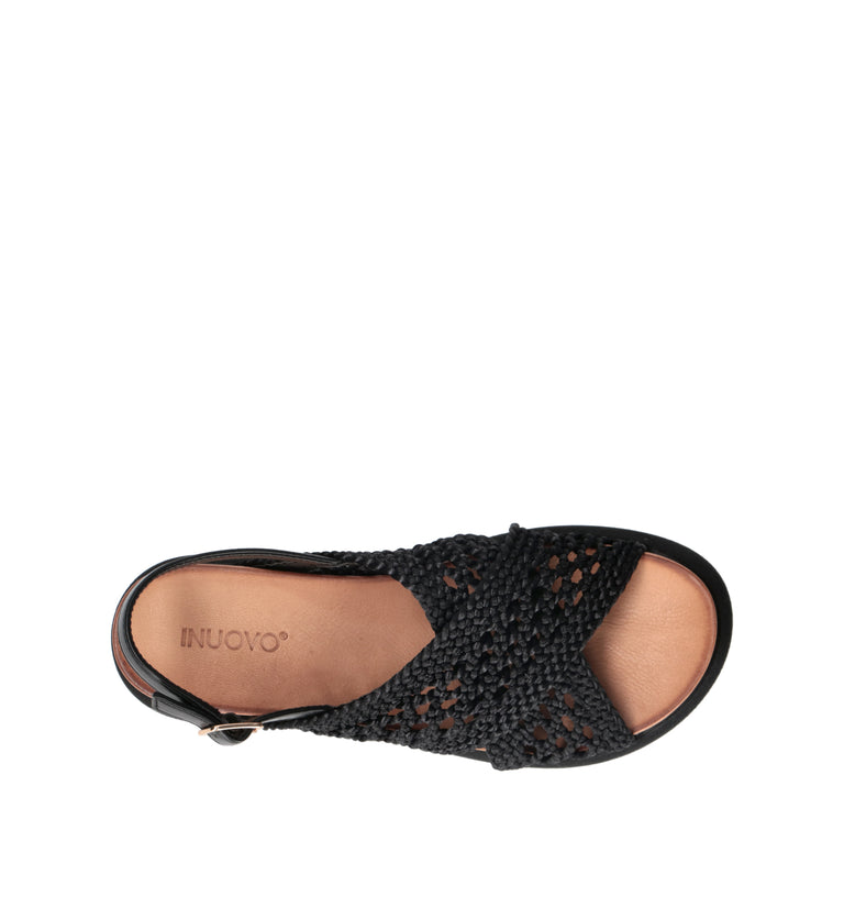 INUOVO Sandalo donna nera