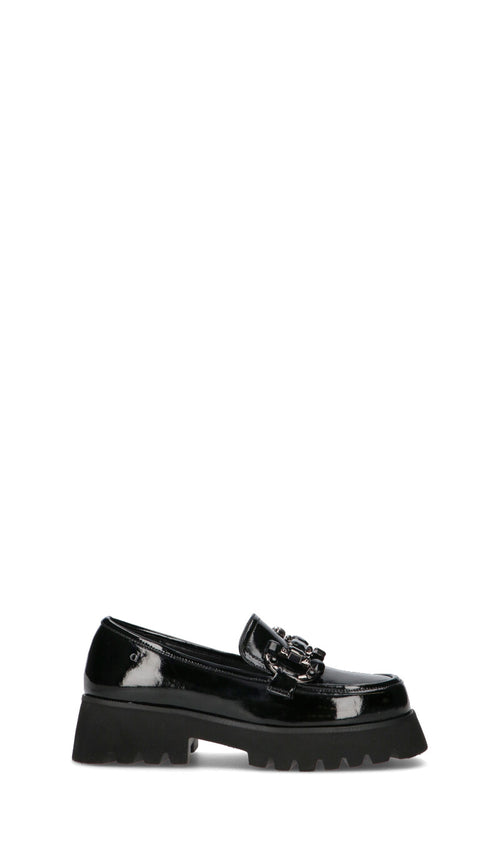 MANUFACTURE D'ESSAI Mocassino donna nero in pelle verniciata