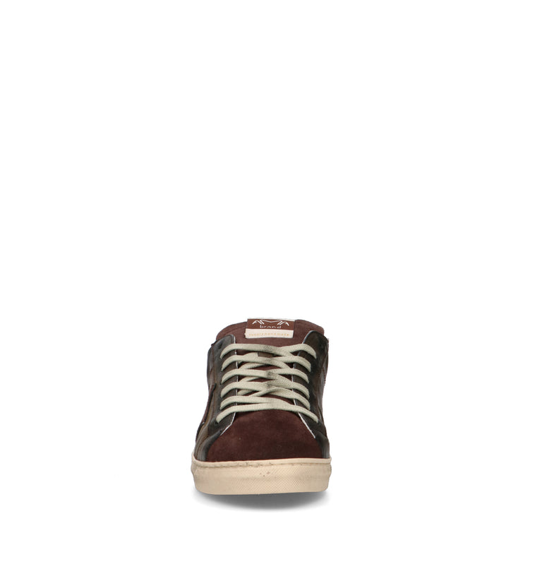 AMA BRAND Sneaker uomo marrone in pelle