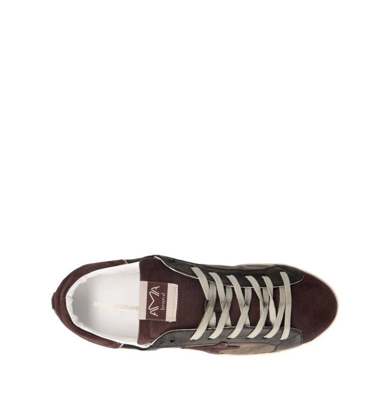 AMA BRAND Sneaker uomo marrone in pelle