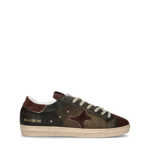AMA BRAND Sneaker uomo marrone in pelle