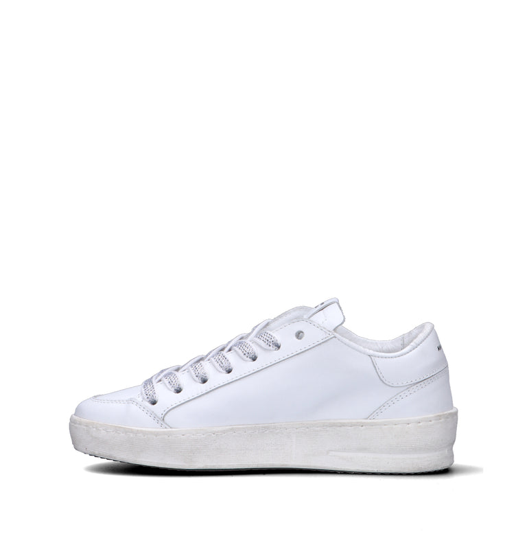 AMA-BRAND Sneaker donna bianca in pelle