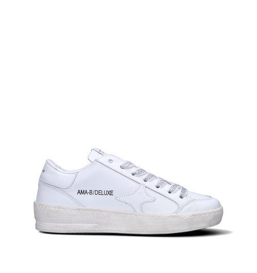 AMA-BRAND Sneaker donna bianca in pelle