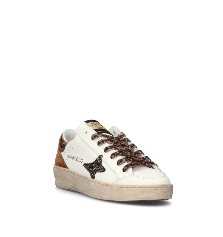 AMA-BRAND Sneaker donna bianca in pelle
