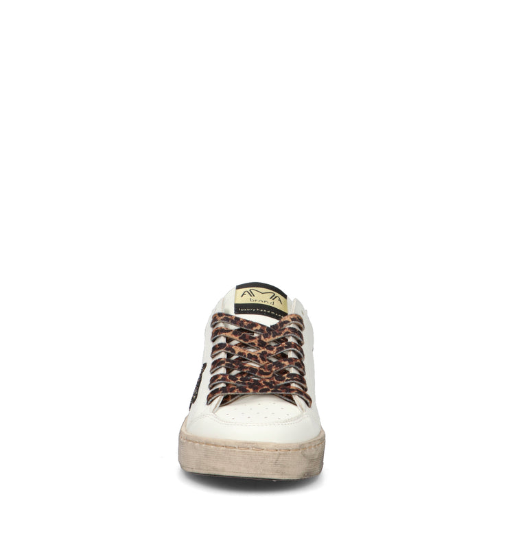 AMA-BRAND Sneaker donna bianca in pelle