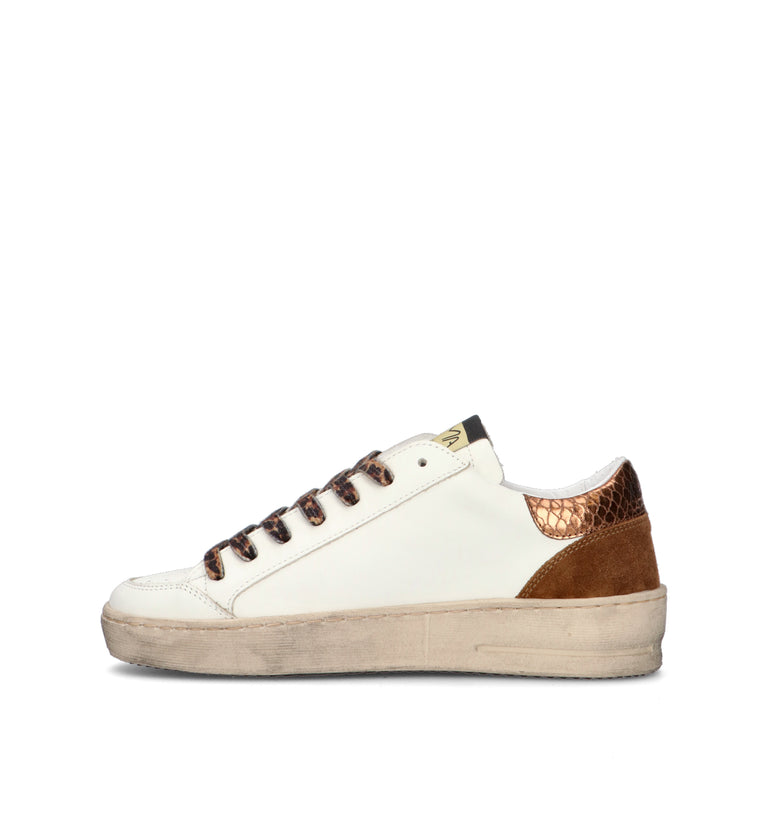AMA-BRAND Sneaker donna bianca in pelle