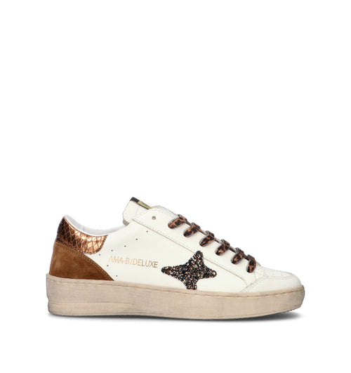 AMA-BRAND Sneaker donna bianca in pelle