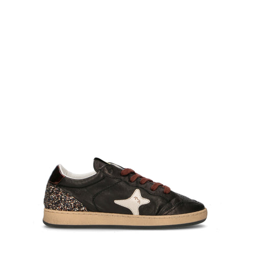 AMA-BRAND Sneaker donna nera in pelle