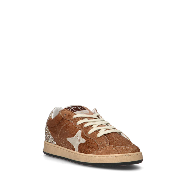 AMA-BRAND Sneaker donna marrone in suede