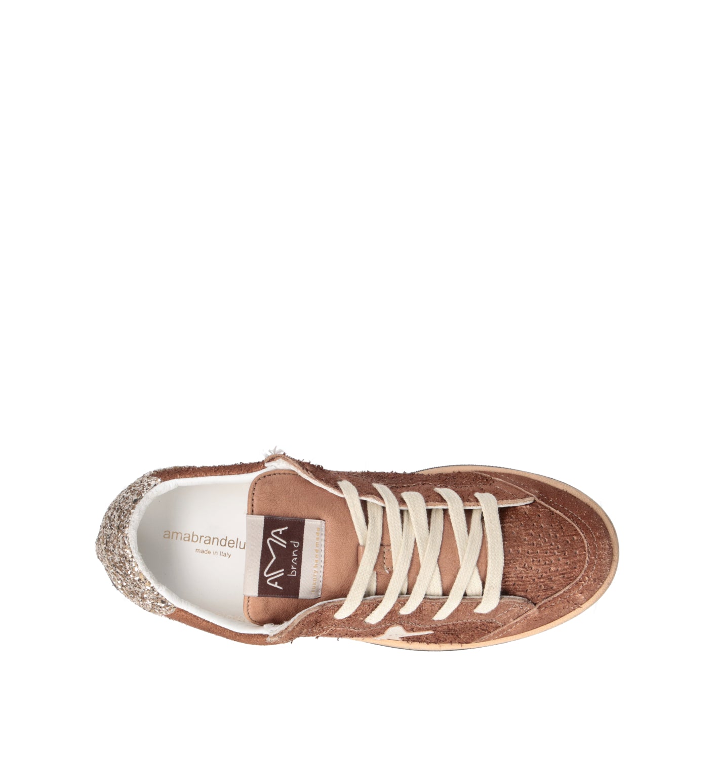 AMA-BRAND Sneaker donna marrone in suede