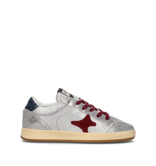 AMA-BRAND Sneaker donna argento in pelle