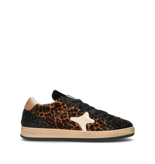 AMA-BRAND Sneaker donna nera/maculata in cavallino