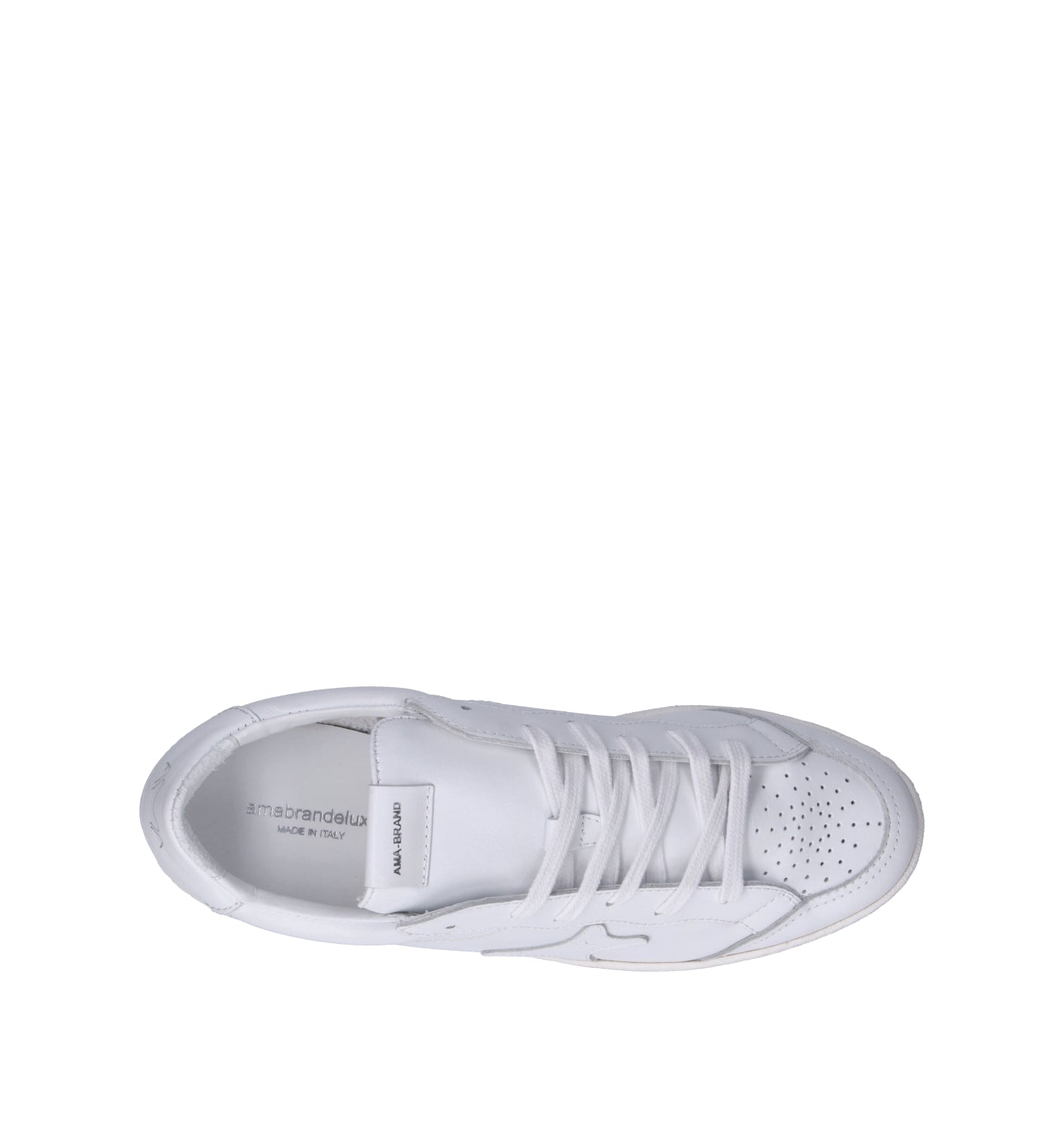 AMA-BRAND Sneaker uomo bianca in pelle