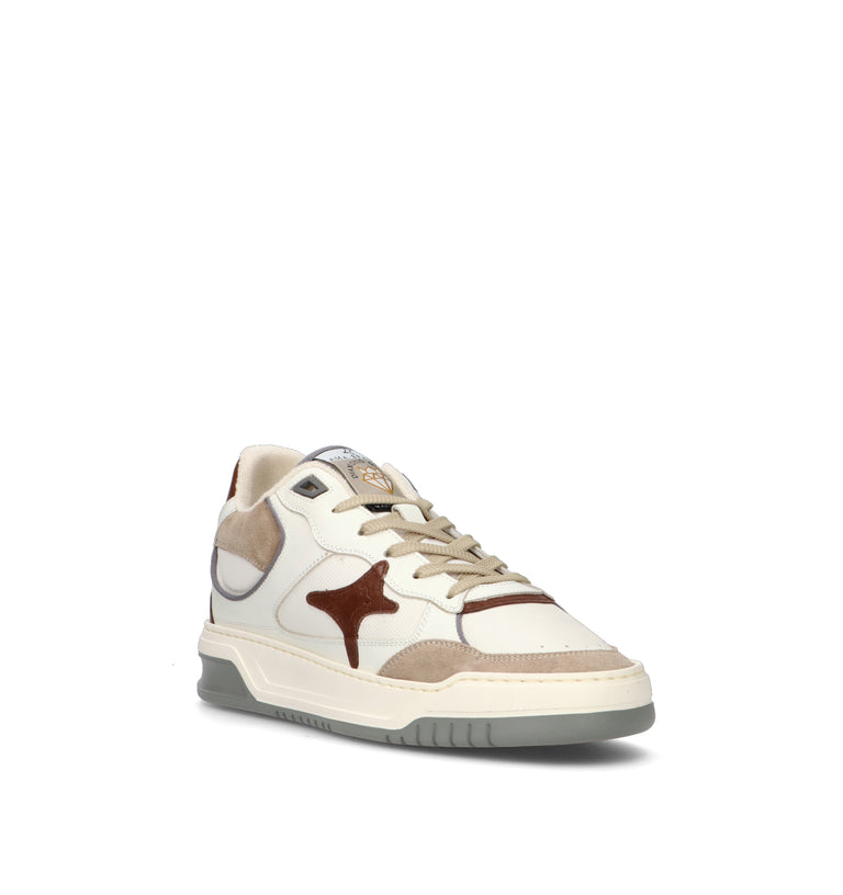 AMA-BRAND Sneaker uomo bianca in pelle
