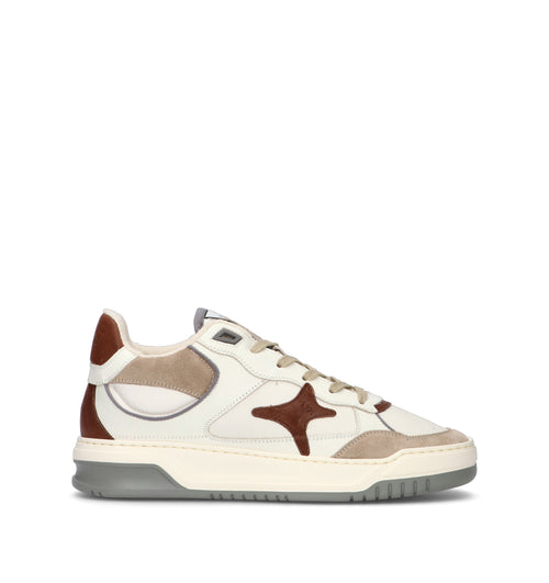 AMA-BRAND Sneaker uomo bianca in pelle