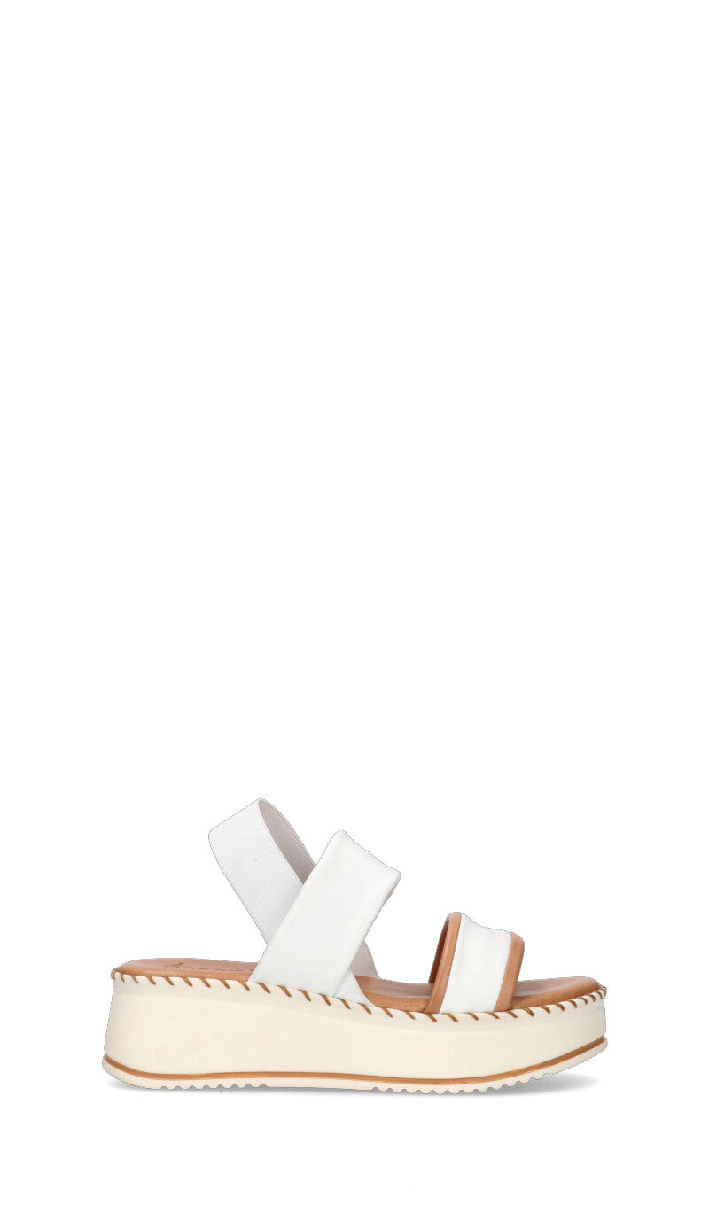 A.ENNIE Sandalo donna bianco in pelle