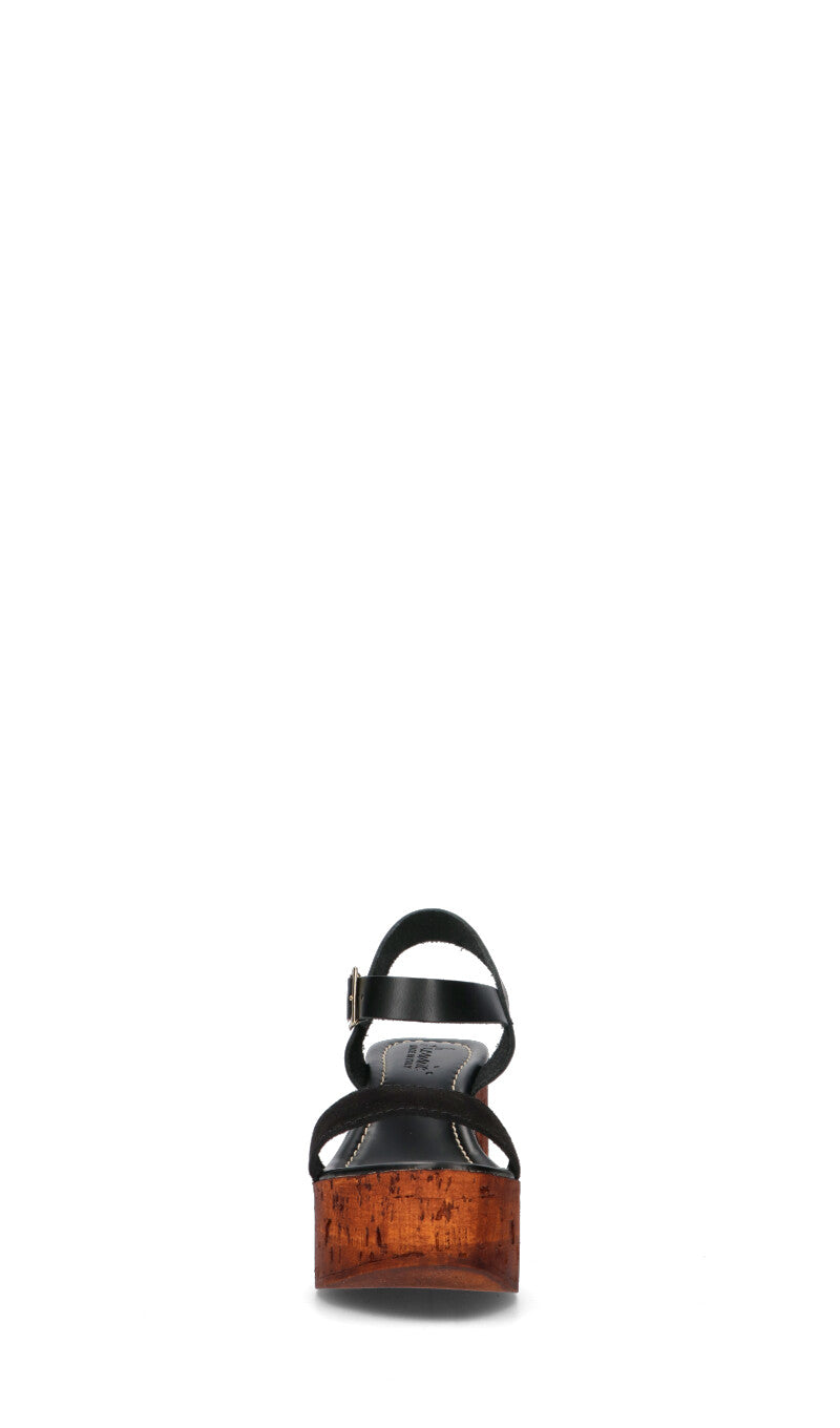 A.ENNIE Sandalo donna nero in pelle