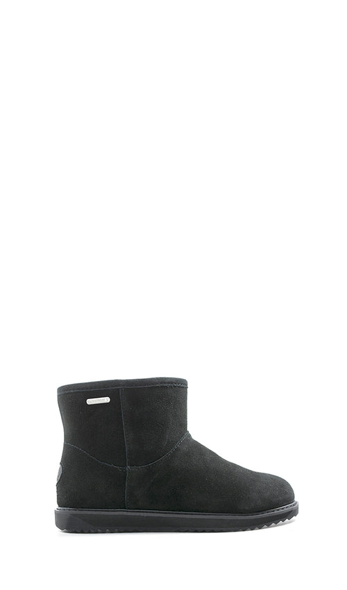 EMU Stivaletto donna nero in suede waterproof