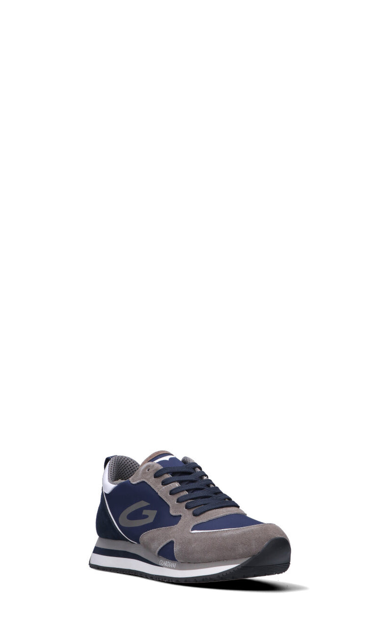 ALBERTO GUARDIANI Sneaker uomo grigia/blu/nera in suede