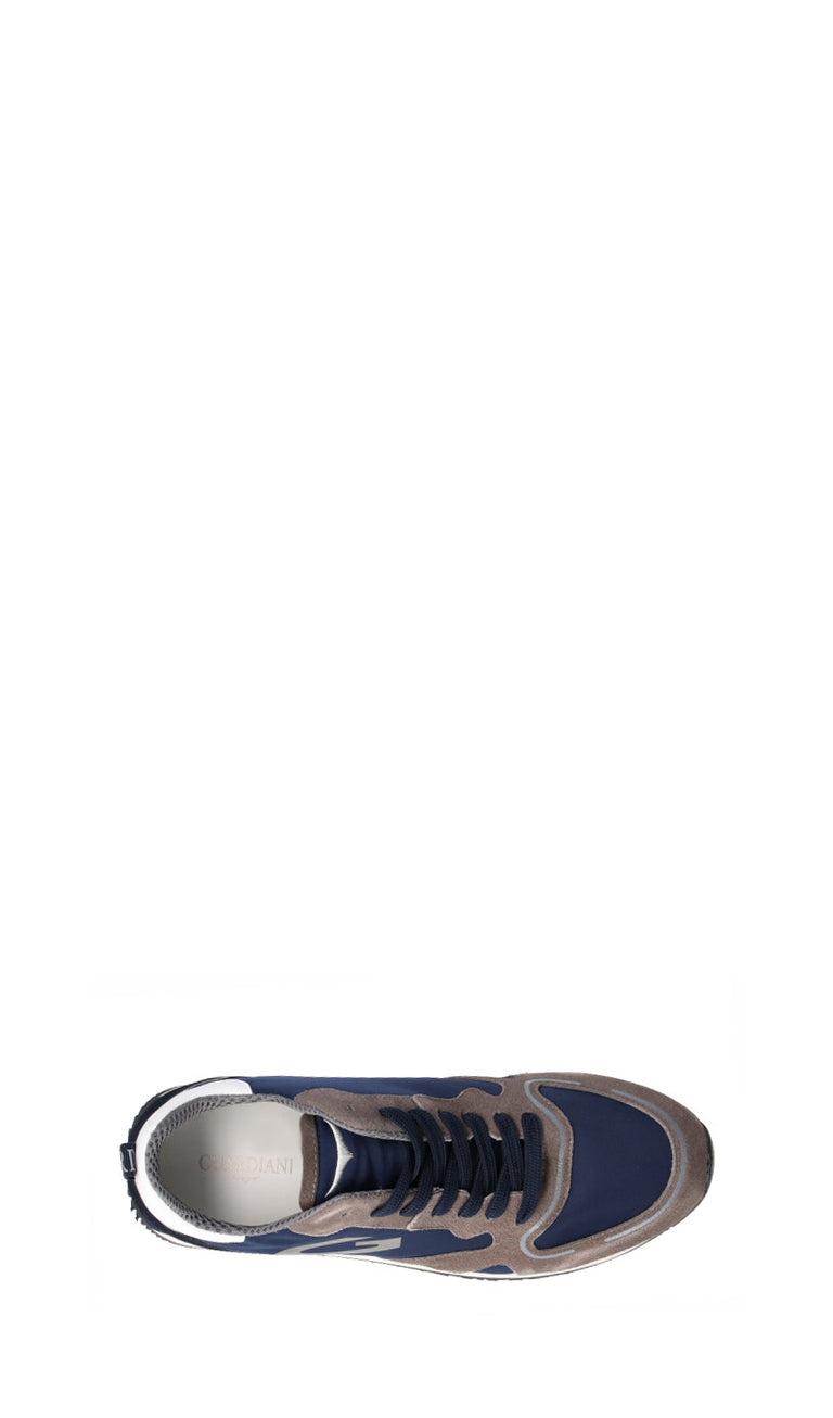 ALBERTO GUARDIANI Sneaker uomo grigia/blu/nera in suede