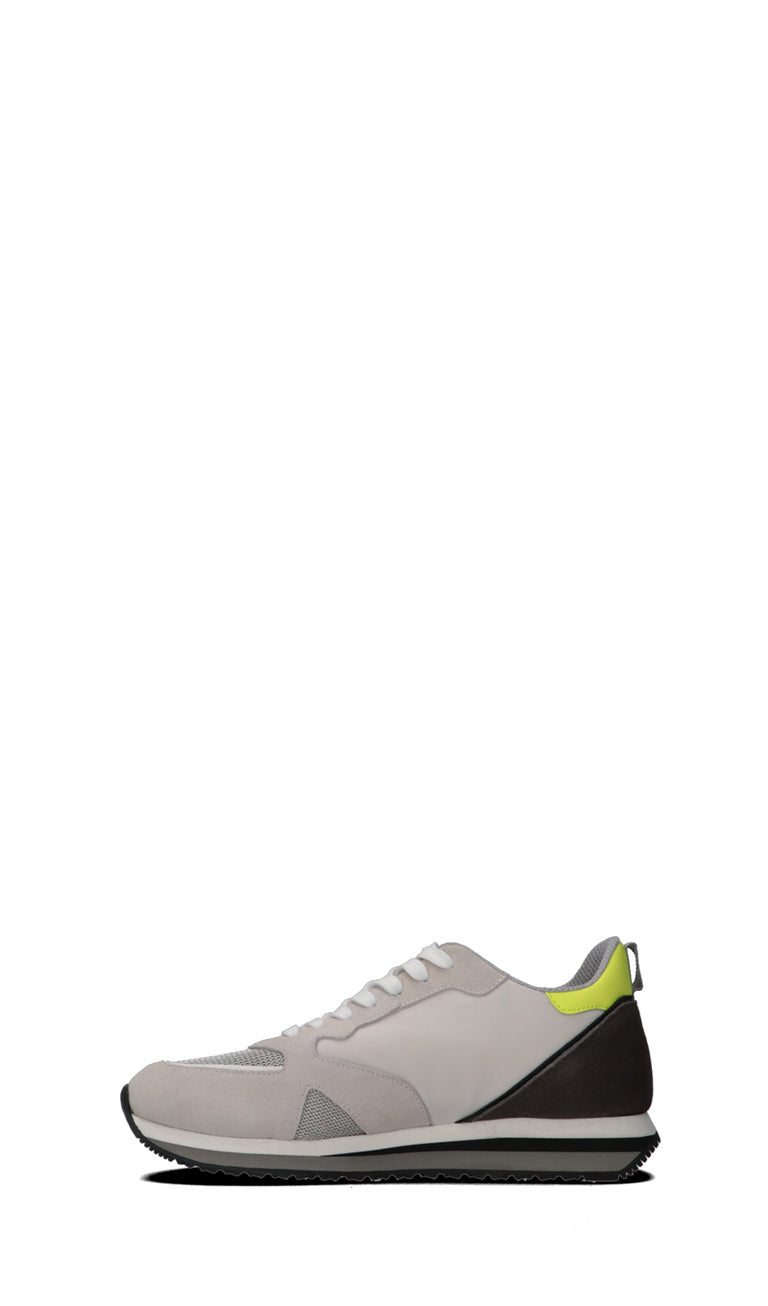 ALBERTO GUARDIANI Sneaker uomo grigia/gialla in pelle
