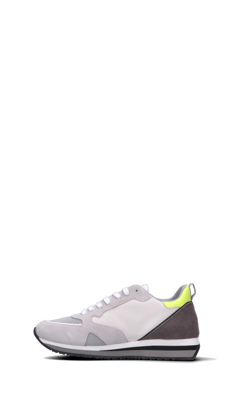ALBERTO GUARDIANI Sneaker uomo grigia/gialla in pelle