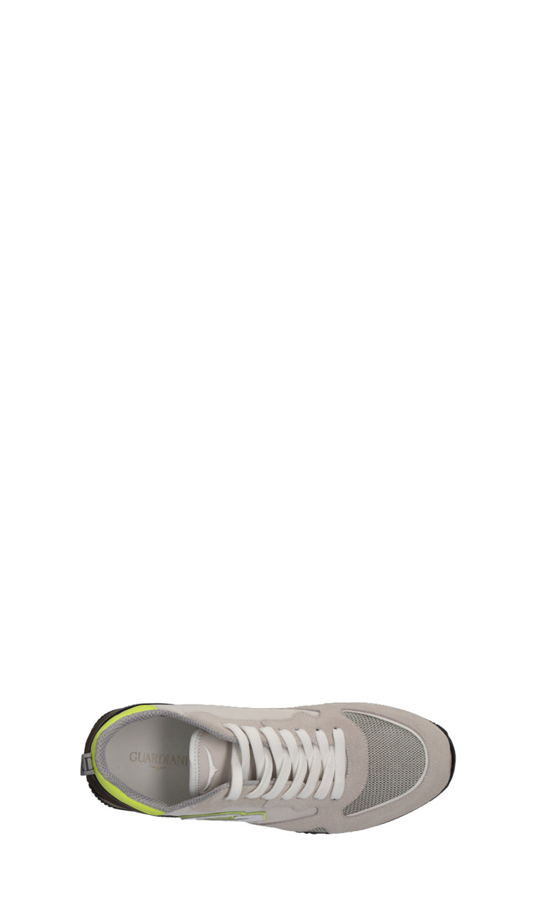 ALBERTO GUARDIANI Sneaker uomo grigia/gialla in pelle