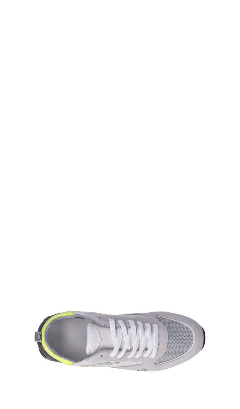 ALBERTO GUARDIANI Sneaker uomo grigia/gialla in pelle