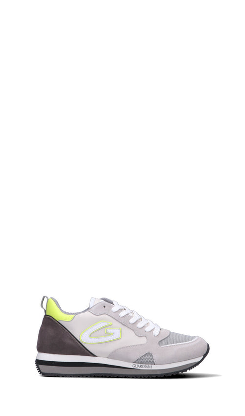 ALBERTO GUARDIANI Sneaker uomo grigia/gialla in pelle