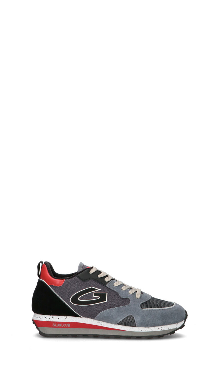 ALBERTO GUARDIANI Sneaker uomo grigia nera in pelle Quellogiusto