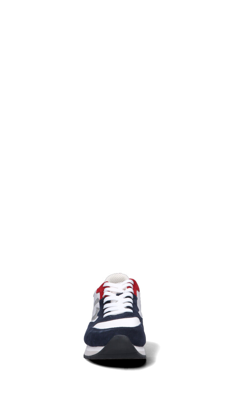 ALBERTO GUARDIANI Sneaker uomo bianca/blu/grigia/rossa in suede