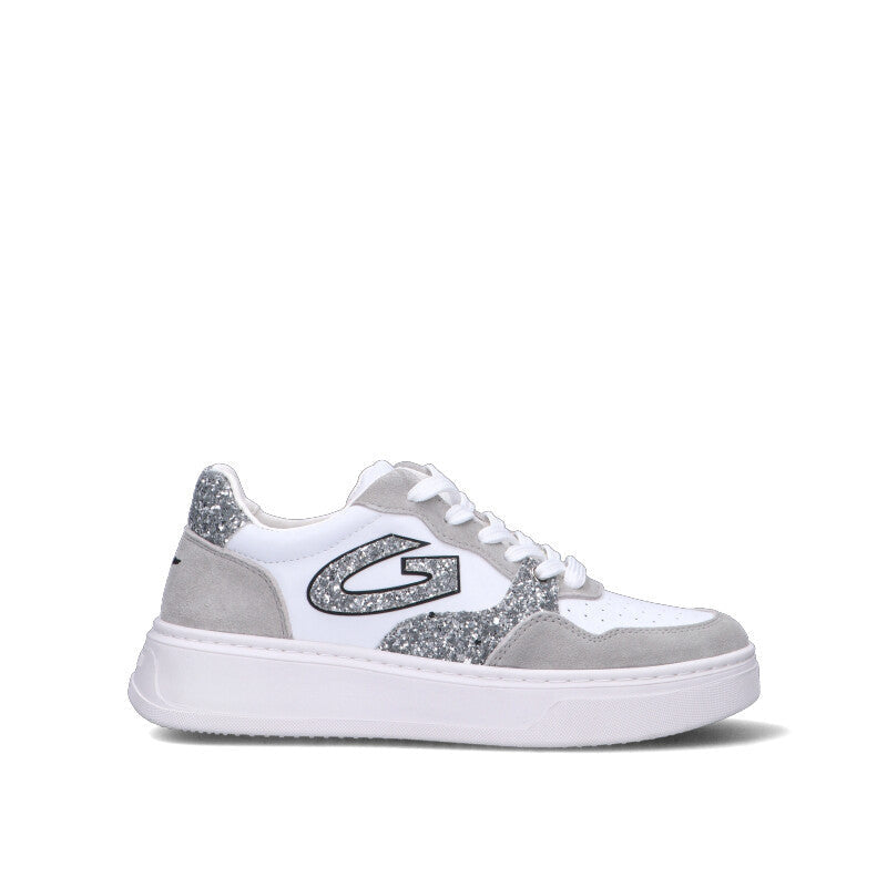 ALBERTO GUARDIANI Sneaker donna bianca/grigia/argento in suede
