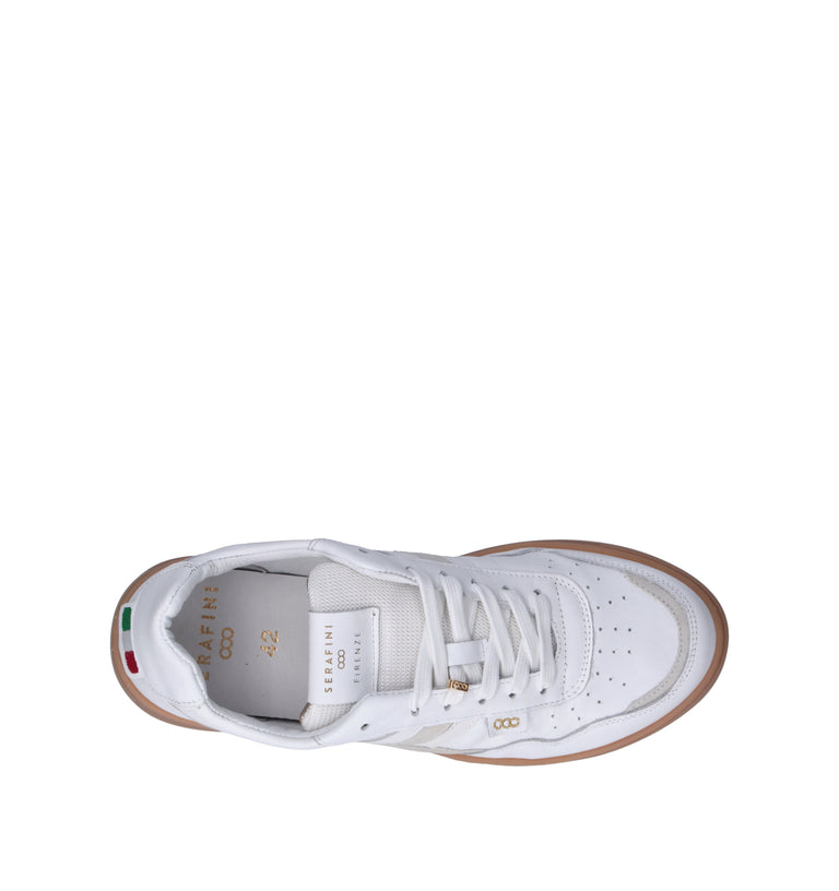 SERAFINI Sneaker uomo bianca in pelle