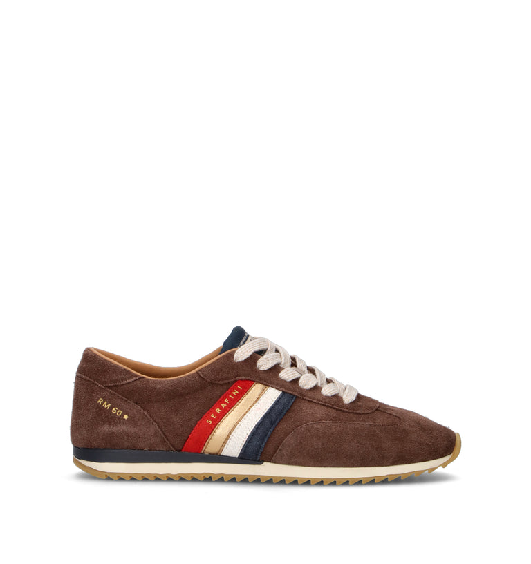 SEREAFINI Sneaker uomo marrone in suede