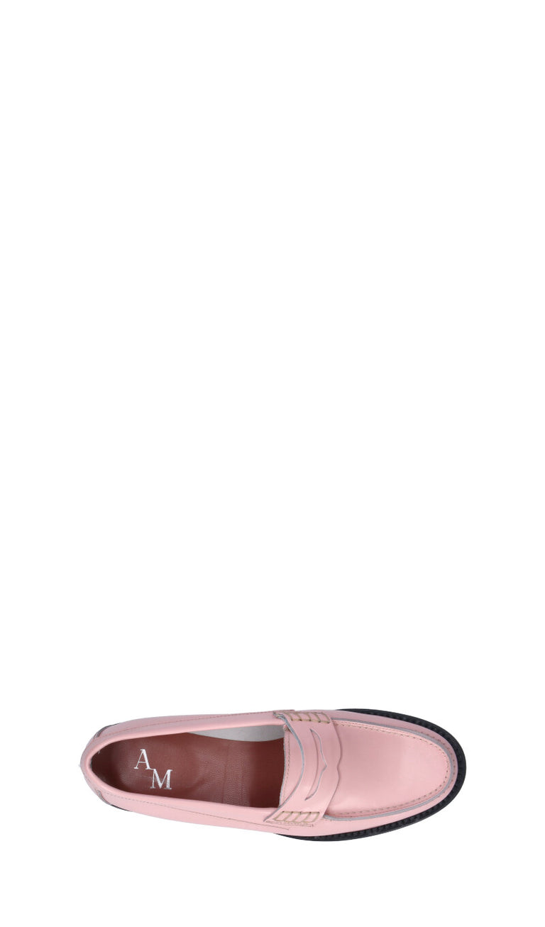 ANTICO MASTRO Mocassino donna rosa in pelle