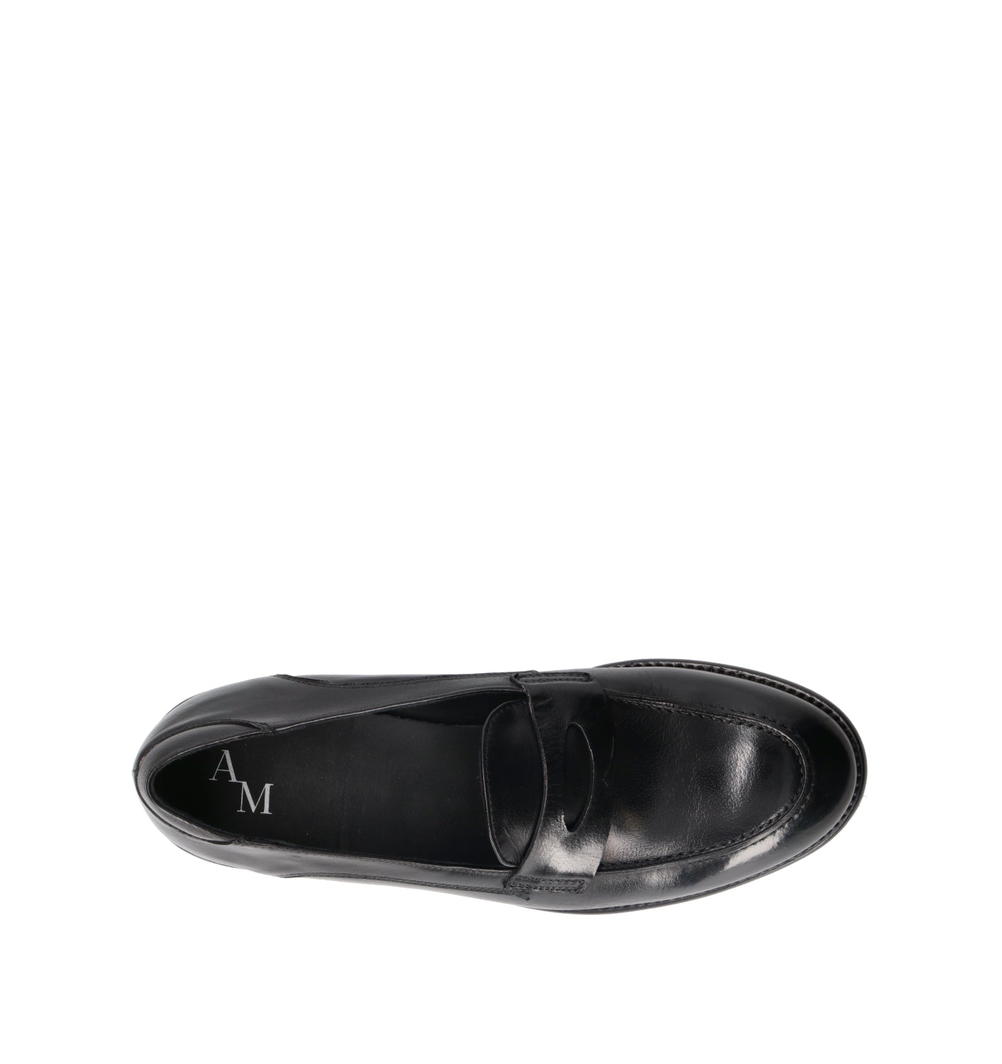 ANTICO MASTRO Mocassino uomo nero in pelle