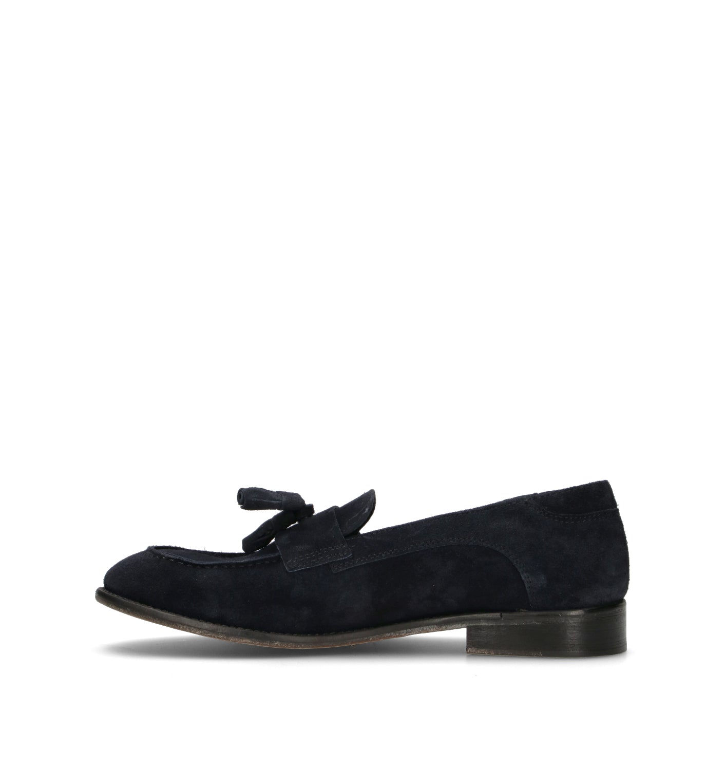 ANTICO MASTRO Mocassino uomo blu in suede